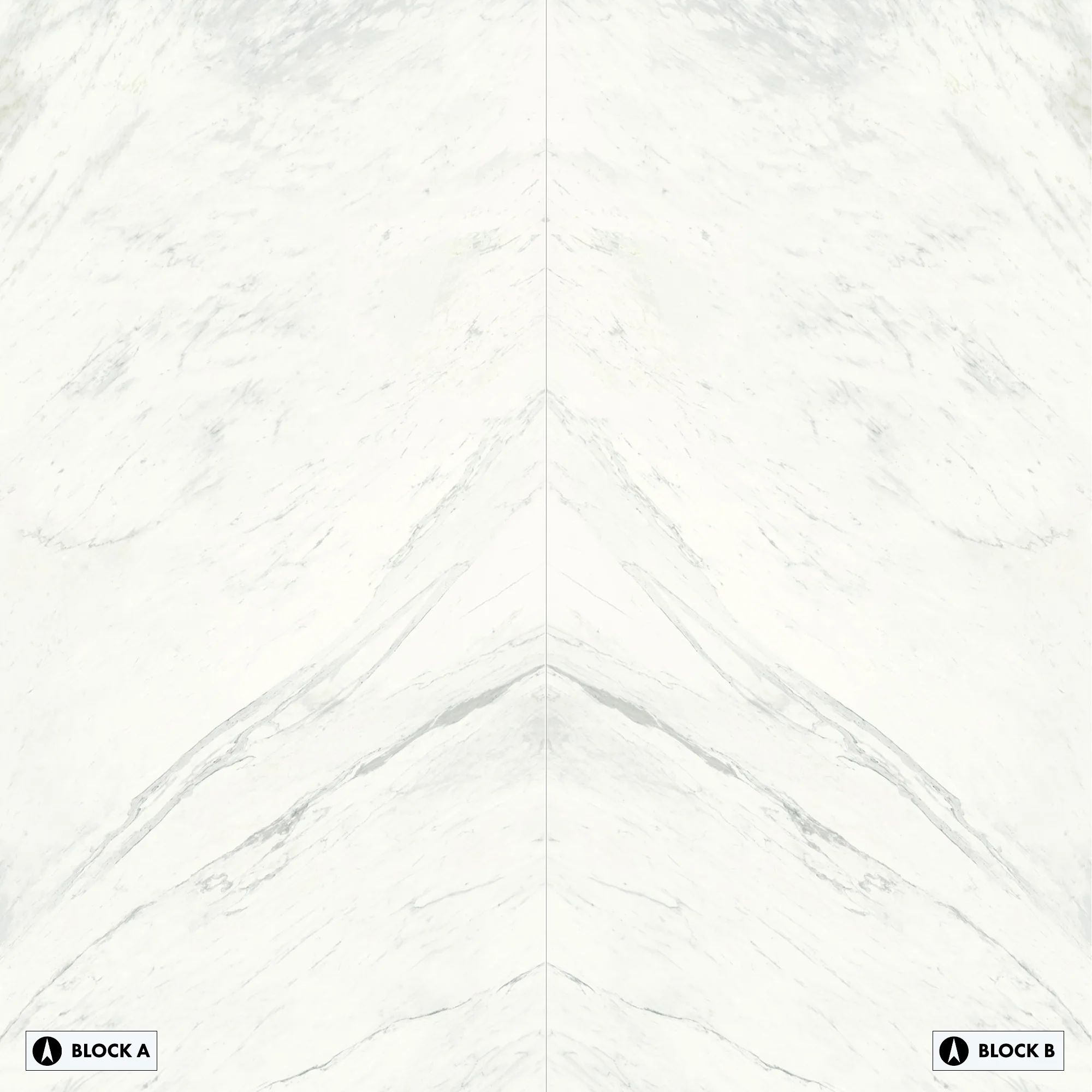 PREMIUM WHITE BOOKMATCHED