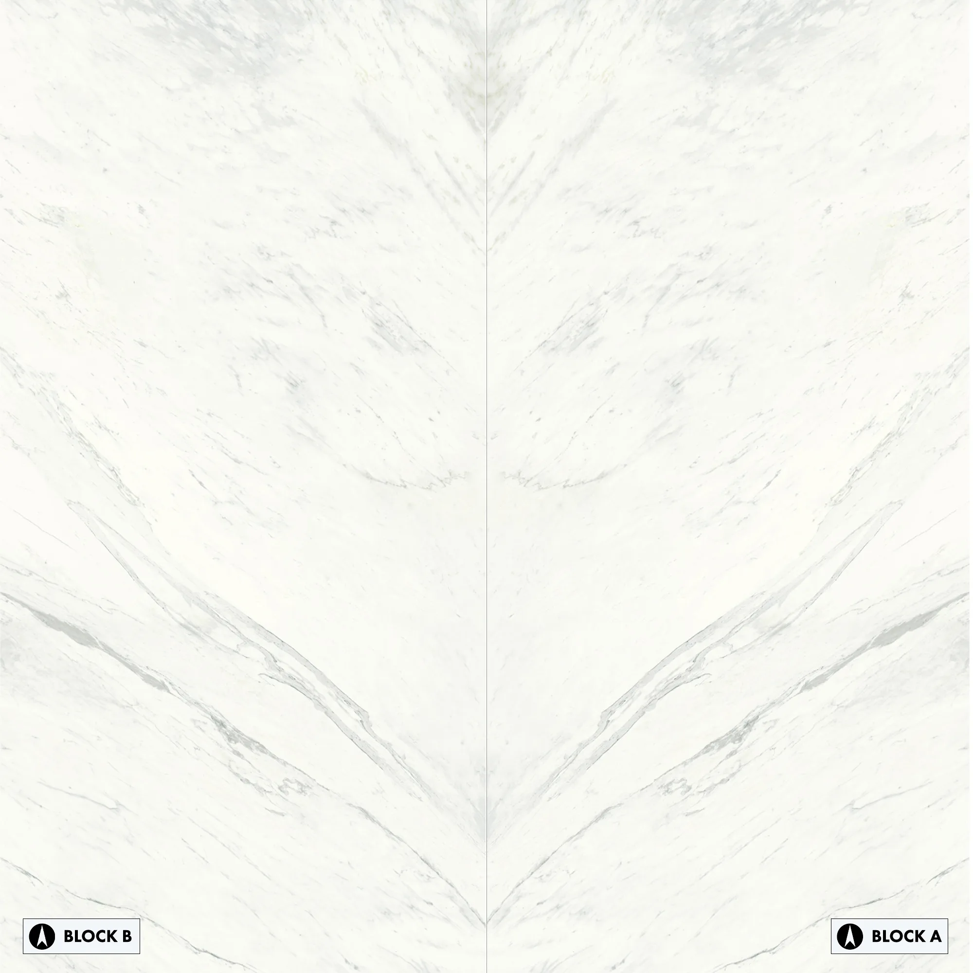 PREMIUM WHITE BOOKMATCHED