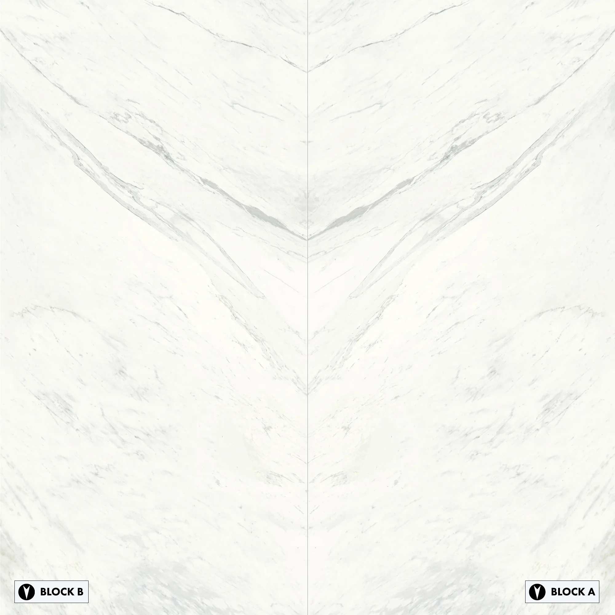 PREMIUM WHITE BOOKMATCHED
